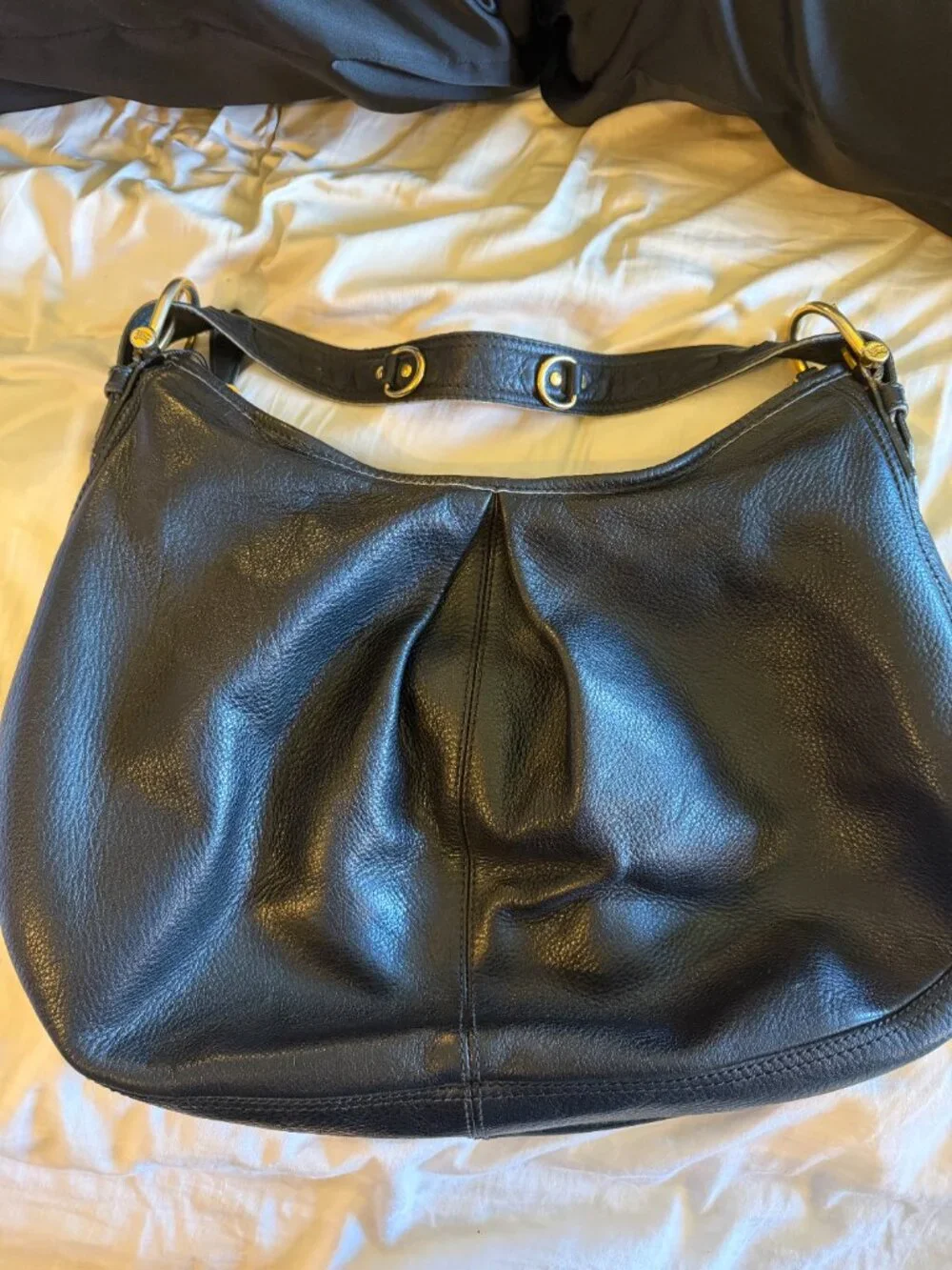Burberry Black Leather Hobo Bag